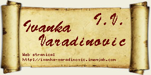 Ivanka Varadinović vizit kartica